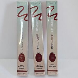 New 3 Pack Peel Off Lip Liner Tattoo Ultra Chic Lips Shade 02 Long Lasting